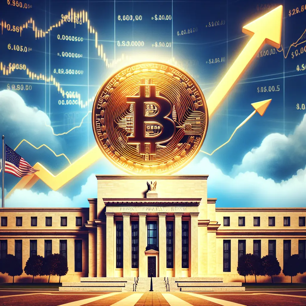 Representation of Bitcoin briefly tops $97,000 as cryptocurrencies rally ahead of US Federal Reserve rate decision